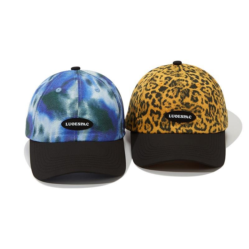 Hat summer quick-drying function leopard print cap men's and women's color matching street slightly curved flat-brimmed casual baseball cap