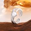925er Sterlingsilber Wickelperlenringe Für Damen Paar Vintage Luxusschmuck Damen Accessoires Schmuck Moneys 925