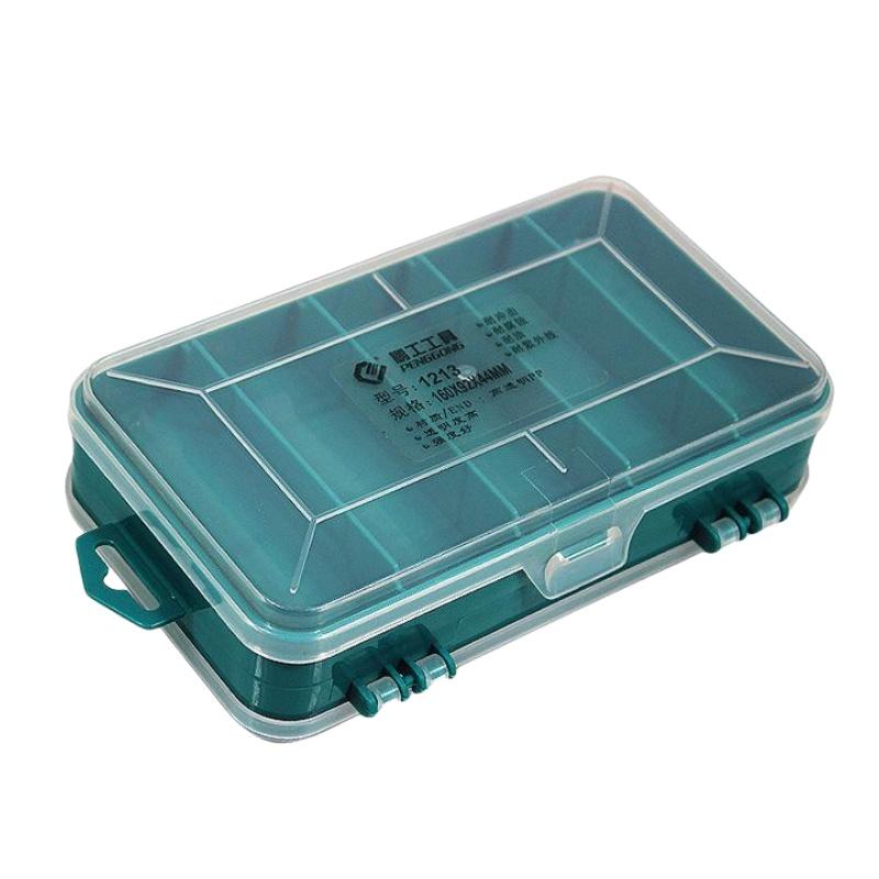 

160X92X44mm Double-sided Plastic Tool Box Hardware Accessories Storage Case High Transparent Pp Electronic Component Boxes синій