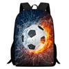 Kids Soccer Backpack Elementary School Students Large Capacity Lightweight Anti-Shock Ergonomic Design With Cartoon Print