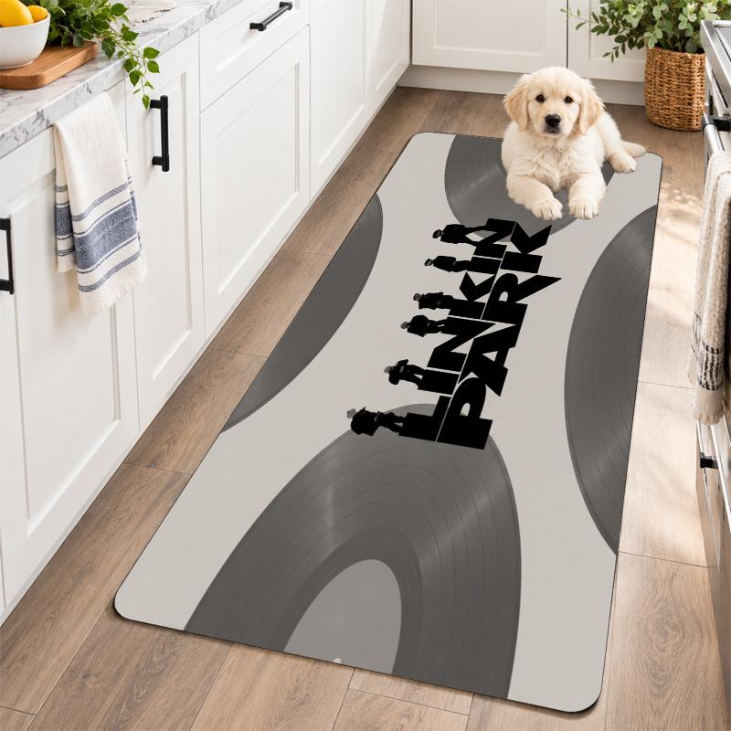 Flannel Kitchen Mat Linkin Park Soft Area Rug Non Slip Floor Carpet Home Decoration
