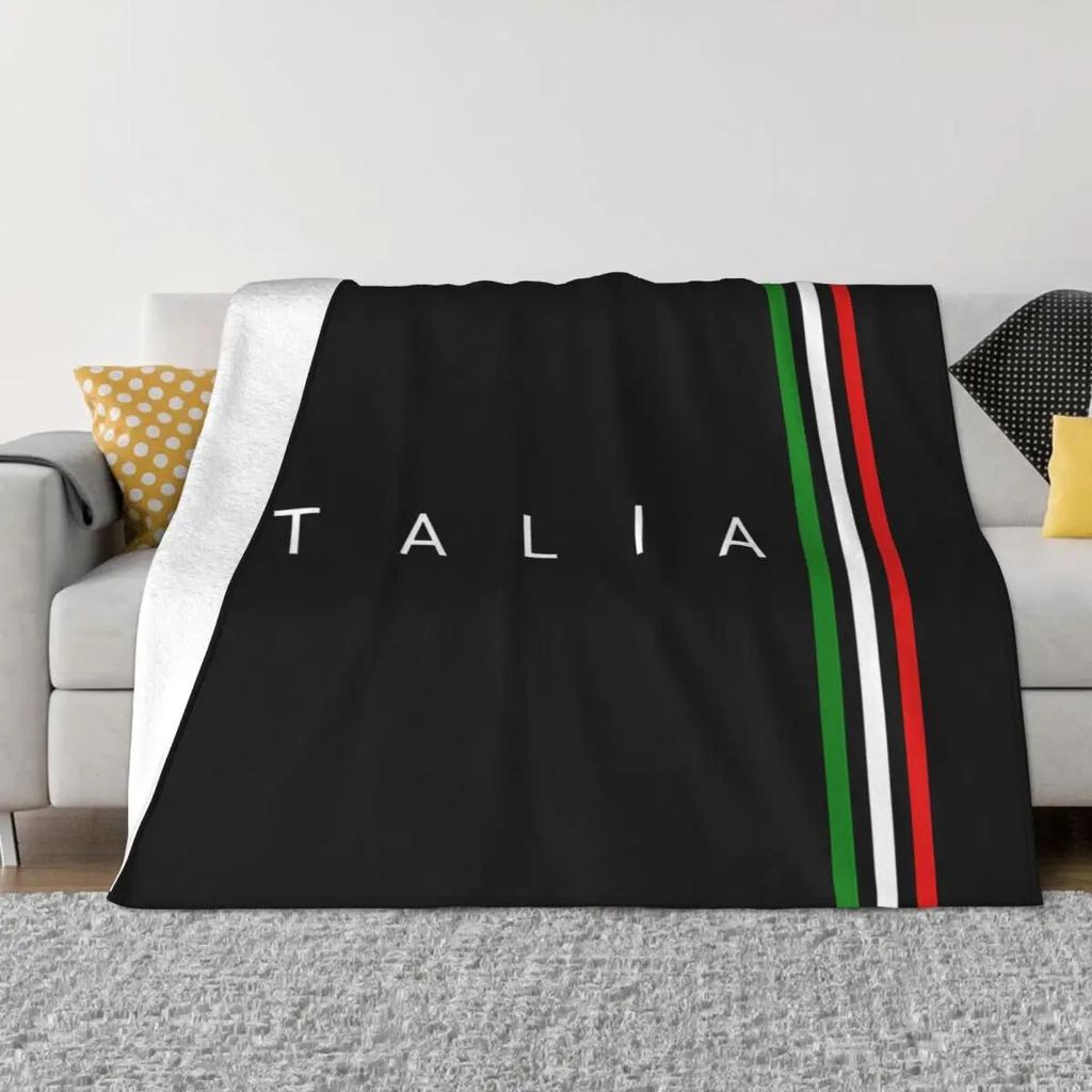 Italia Knitted Blankets Fleece Italy Italian Flag Lightweight Throw Blankets for Home Couch Bedroom Quilt