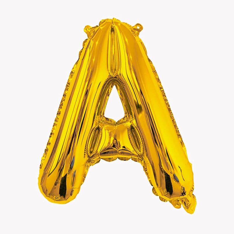 32-Inch Gold English Alphabet Aluminum Film Balloon Birthday Party Decoration Balloon Wedding Decoration In The Letter Helium Floating