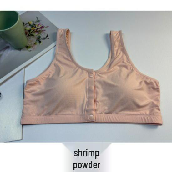 Modal Bamboo Fiber Front-Opening Bra for Plus Size, Middle-Aged, and Elderly - Vest Style