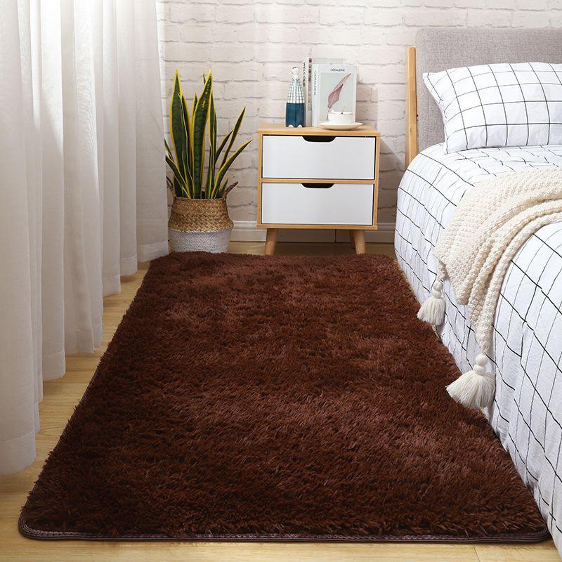 Silk-wool Bedroom Carpet, Tea Table In the Living Room, Tie-dyed Plush Bedside Blanket, Balcony Bay Window Mat, Plush Full-laid Non-slip Floor Mat