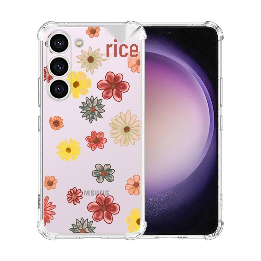 Samsung Galaxy S24 Ultra Case Airbag TPU Painted Butterfly Flowers - Perfect Fit