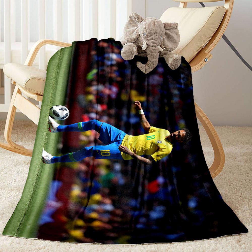 Neymar's Yellow Green Gesture Blanket Soft & Cozy Suitable for Seaside Office Chair for All Occasions Modern Gift for Travel Home Birthdays