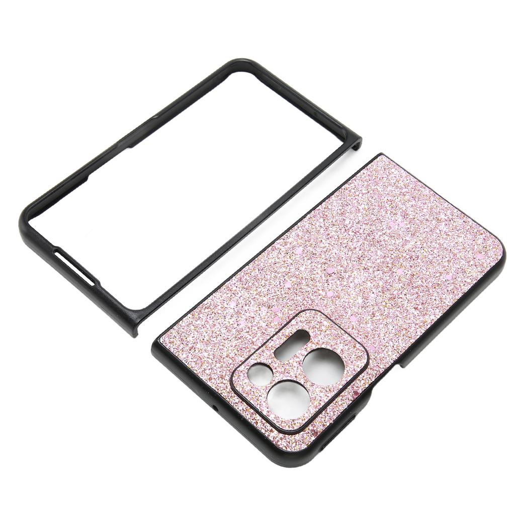 Schutzhülle Kristallhülle Sturzsicher Stoßfest Handyhülle für Oppo Find N2 Pink Glitzer