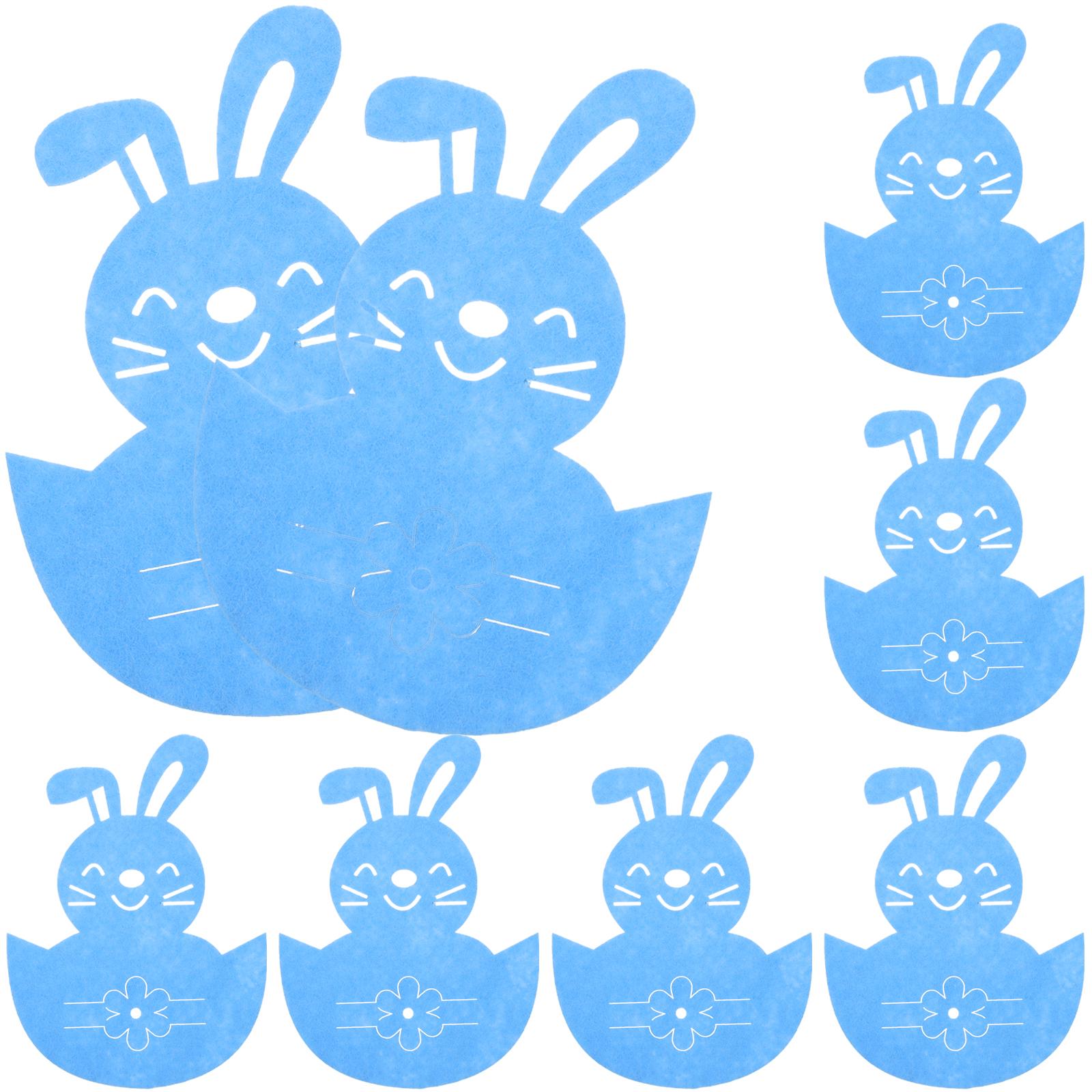 

8pcs Easter Bags Bunny Easter Table Decoration Fork Knife Storage Decorative Tableware Holders For Party Banquet Decoration синій