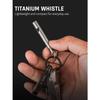 Outdoor Titanium Emergency Whistle Survival Safety MINI Whistle EDC Whistle Necklace Hiking Camping Trip Explore Survival