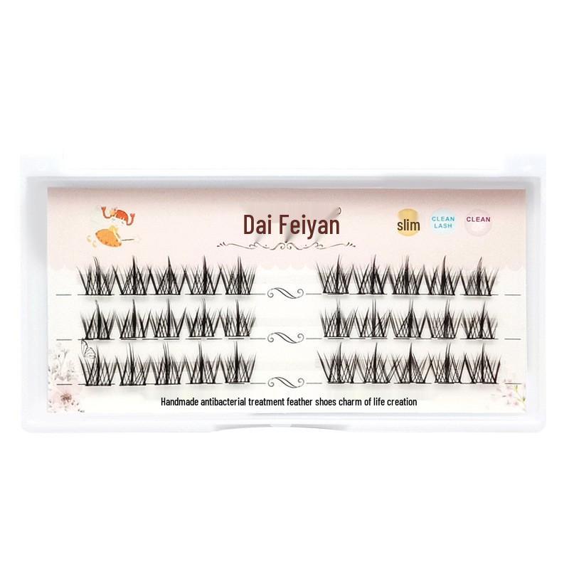 

Ленивые ресницы «рыбий хвост» для самостоятельного наращивания: Натуральный сегментированный дизайн тонкого стебля