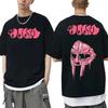 Male Loose Hip Hop T Shirt Singer Mf Doom Madlib Madvillain Double Sided Graphic Summer Tops Cotton Tee Clothing Men Women