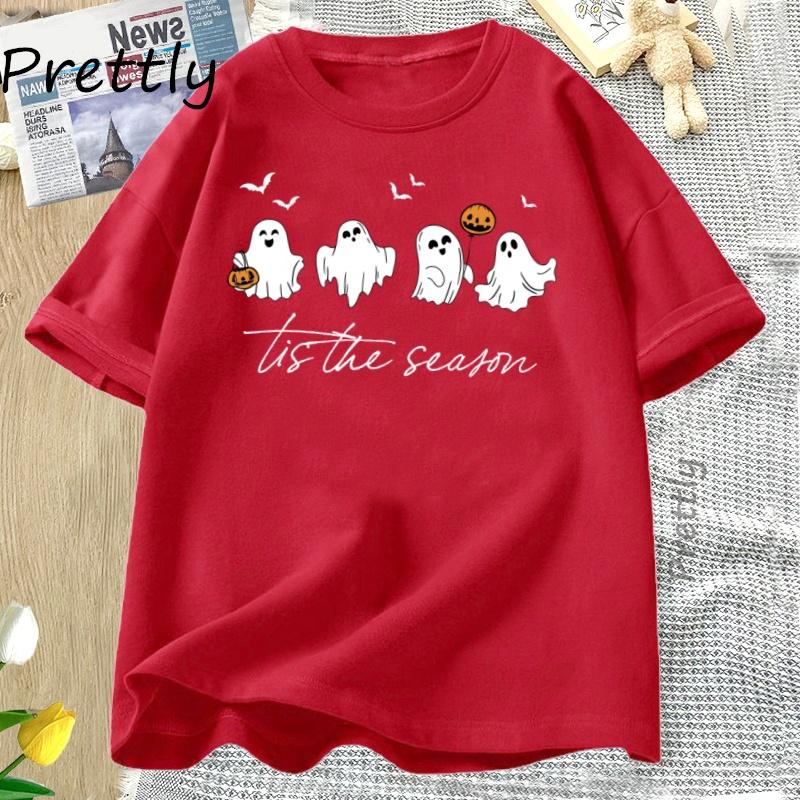 Tis The Season Fall Tshirt Cute Womens Halloween Tee Shirt Pumpkin Season Thanksgiving Autumn T Shirt Women Clothing S