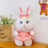 Plush Rabbit Toy With Dress And Bow Decoration For Girls Gift And Comfort