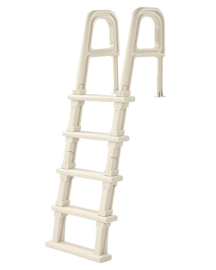 5-Step Inclined Pool Ladder of 2 Handrails Loads 300 Lb for 48-54 In Pool