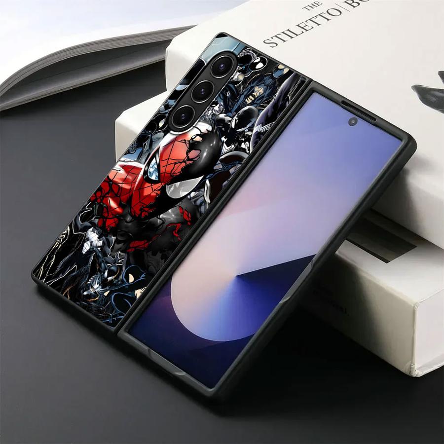 Marvel Comics Hero Spider Man Back Phone Cover Case for Samsung Galaxy ZFold3 ZFold7 ZFold4 ZFold5 ZFold6 Z Fold 7 6 5 4 3