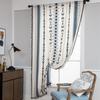 American Printed Rod Pocket Curtain Light Filtering Drapes Bedroom Balcony Premium Cotton Blend Fabric