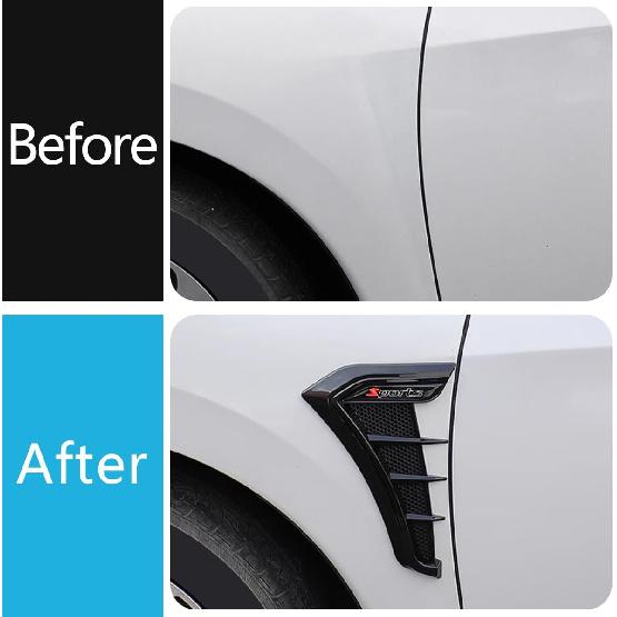 Car Accessories Fit for Nissan New Rogue 2021 2022 2023 Side Door Air Flow Fender Vent Outlet Cover Trim Decor Sticker (Glossy Black) 2PCS ABS