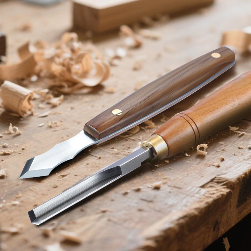 Long Handle Wood Carving Chisel Set SK5 Right Angle Carving Knifes Long Neck Beech Handle Engraving Tool For Precision Woodwork China Mainland
