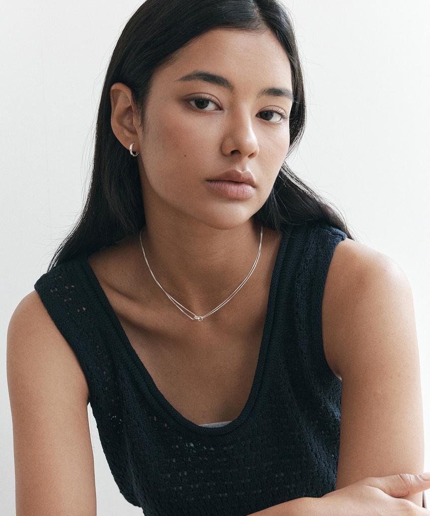 Attica Raw Mirrored Dew Necklace / Nbs015