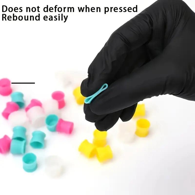 300 Pcs Disposable Silicone Tattoo Ink Cups Color Cup With Base Pigment Holder Container Cap Tattoo Accessory For Tattoo Ink