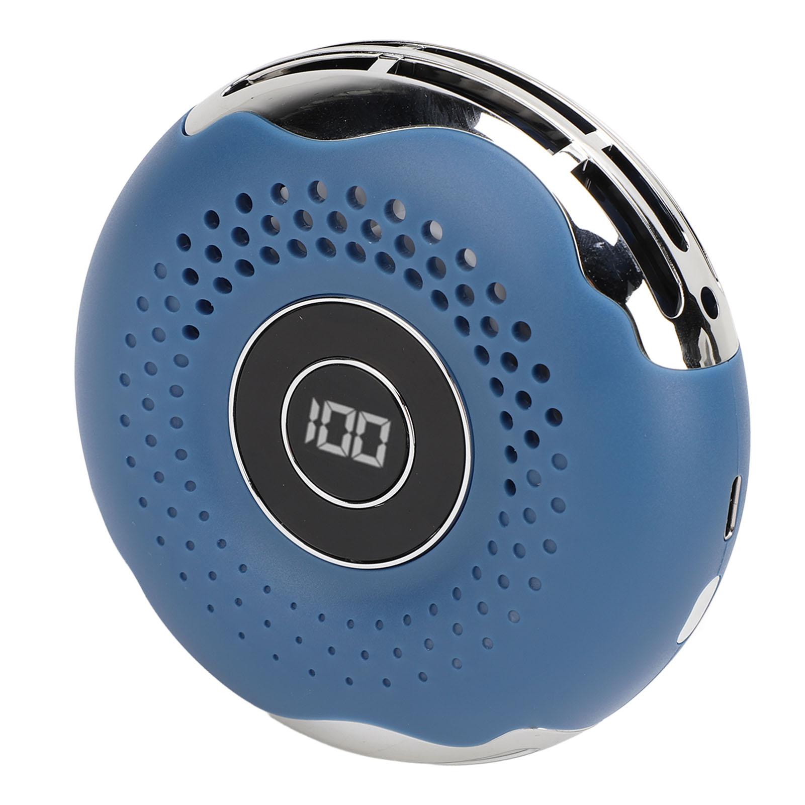 

Necklace Fan USB Rechargeable Mini Donut Shape Portable Quiet Neck Hanging Fan for Desktop Office Blue синий