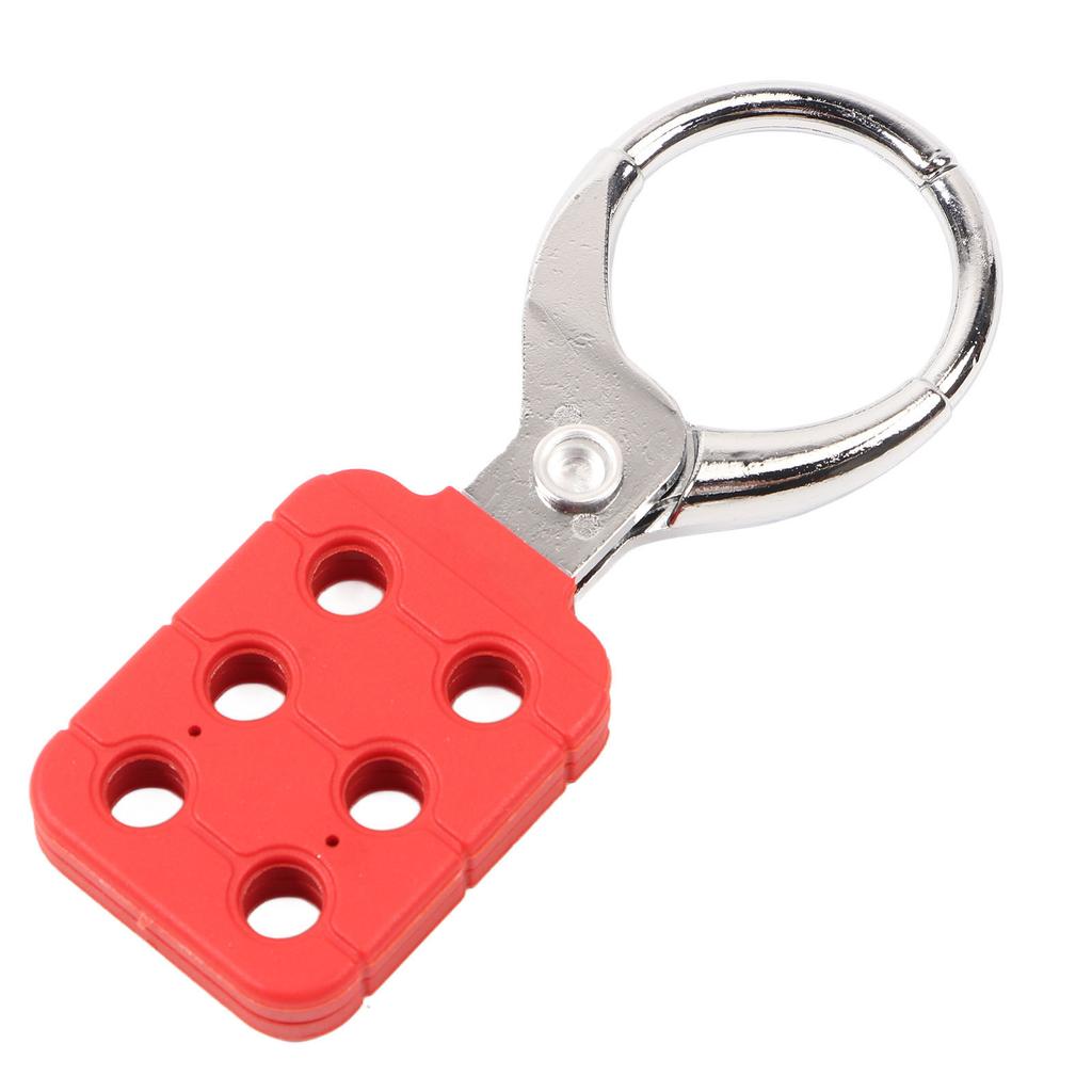 Safety Lockout Hasp 6 Holes Insulating Portable High Strength Tagout Hasp Red Nylon Lock Out for Industry