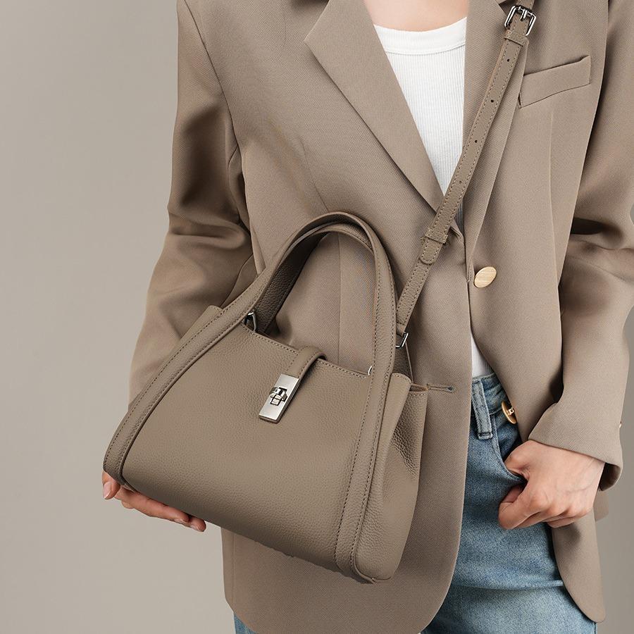 Cowhide Versatile Vegetable Basket Bag New Fashionable Large-capacity Leather Women's Bag Shoulder Handbag