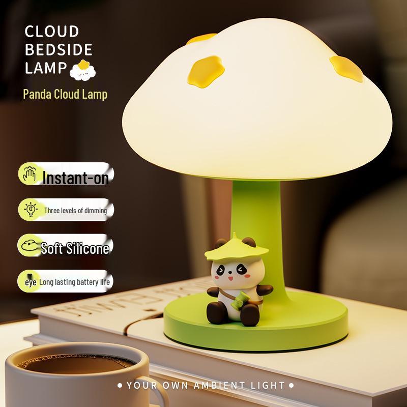 Trendy Mushroom Lamp - Cute USB Rechargeable Night Light for Kids' Bedroom, Perfect Children's Birthday Gift