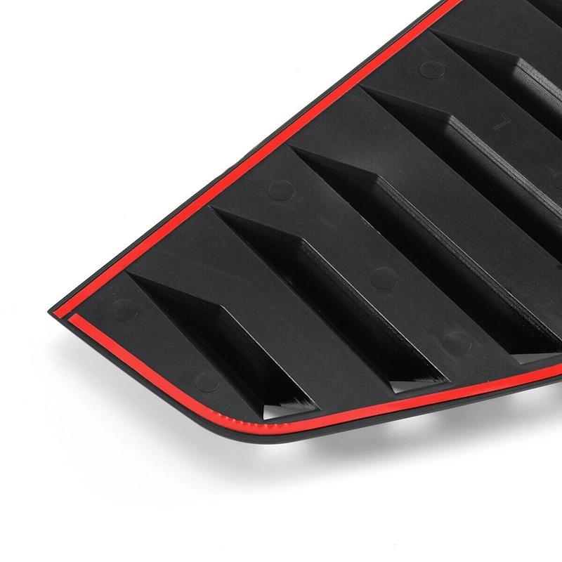2X Car Rear Side Window Louvers, For Golf 7 R MK 7 7.5 2013- Racing Style Window Blinds Air Vent Scoop Cover Black