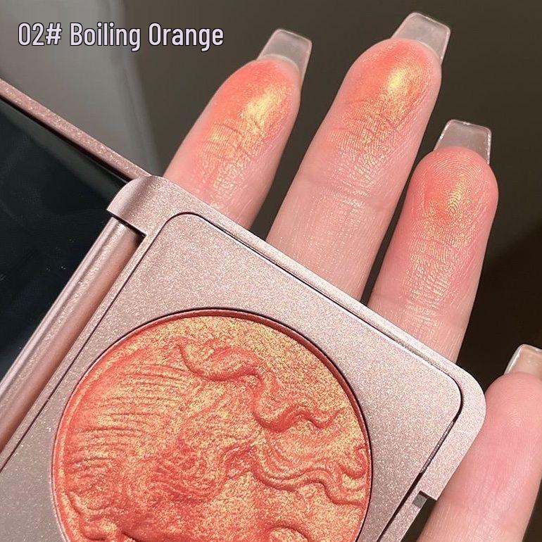 CDE Lively Girl Monochrome Blush & Nude Makeup Shimmer Palette - Natural Whitening, Contouring, Highlighting, and Rouge.