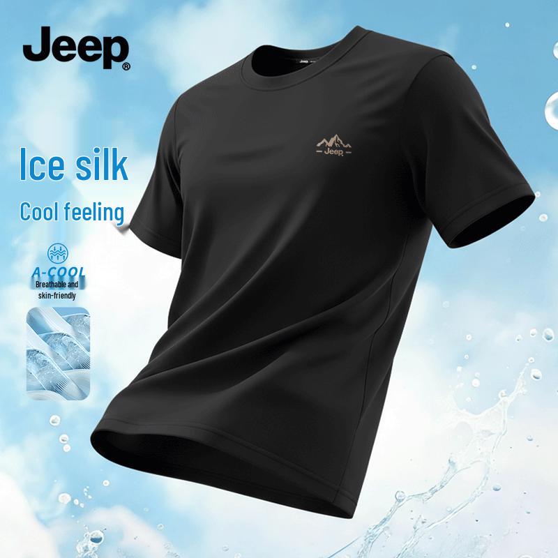 

JEEP Men s Ice Silk Loose Fit Quick-Dry T-Shirt M