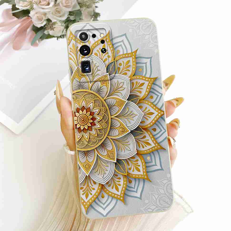 For Samsung Galaxy S20 Ultra Case Popular Color Floral Print Silicone Back Cover For Samsung S20 Ultra 4G 5G Phone Cases Fundas