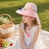 Yousheng Kinderzonnehoed met Ingebouwde Zonneklep, Zonnehoed met Brede Rand voor Zonbescherming en Koeling, Ademende Mesh Stof Zomerhoed met Cartoonpatroon,