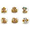 6Pcs Acrylic Bee Diamond Painting Refrigerator Magnet Diamond Painting Fridge Magnet DIY Fridge Stickers for Fridge Whiteboards
