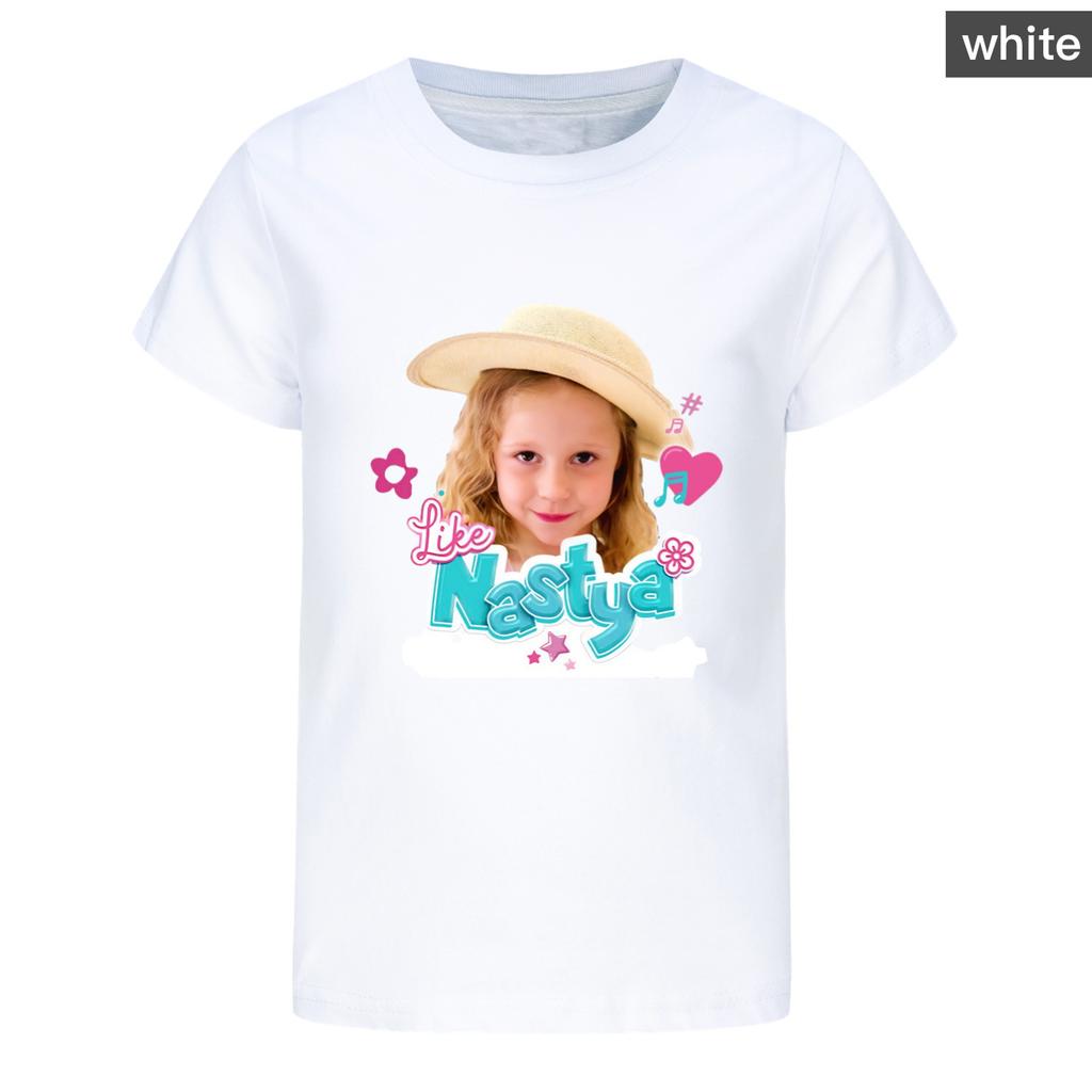 New Nastya Tshirt for Children Cartoon Printed T Shirts Baby Girls Short Sleeves Tops Kids 2026 Summer Clothing Boys Streetwear