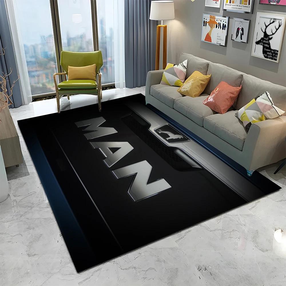3D Printing Man Truck Logo Series HD Carpet Rug for Home Living Room Bedroom Sofa Doormat Decor,kids Area Rug Non-slip Floor Mat