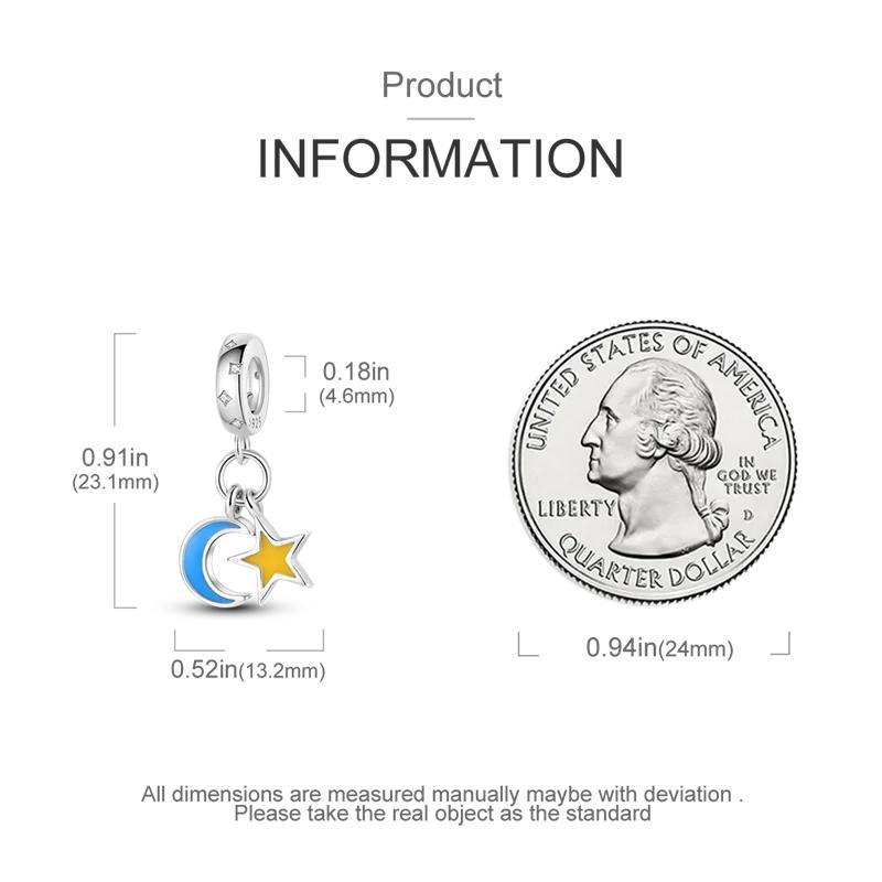 Charms Coppersimple Star And Moon Luminous Beads Fit Charms Plataoriginal Bracelet Beads Women Jewellery Making