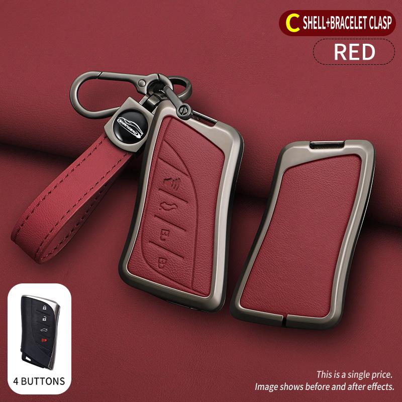 Car Metal Leather Key Case Holder Cover Chain For Lexus NX ES UX US RC LX IS 250h RX 350h LS 450h 260h 300h UX200 LM350H LM500H