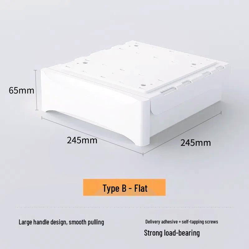 Adjustable Under-Desk Drawer: No Nails, No Drilling, Invisible Storage for Home or Office