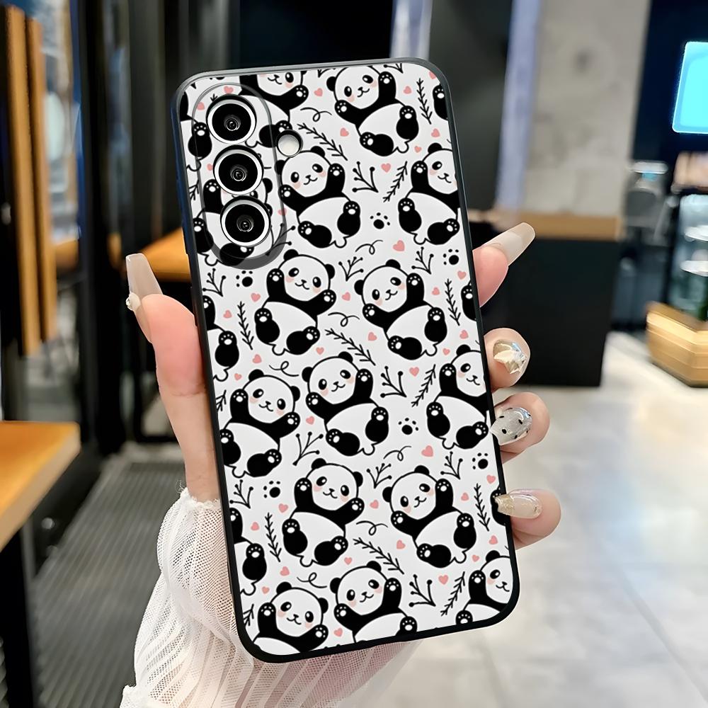 

Cute Panda Phone Case For Samsung A25 A13 A33 5G A54 A36 A35 A56 A52 A14 Shockproof Soft Cover Samsung A21S