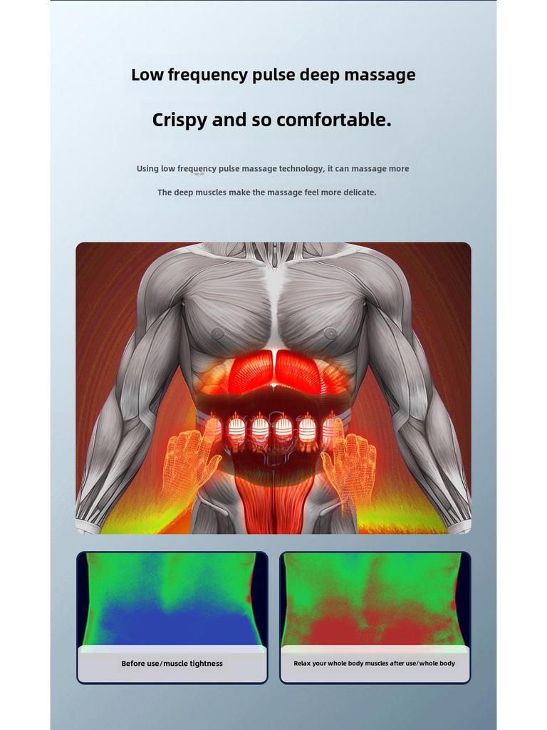 EMS Abdominal Muscle Metal Sheet Belt - Fitness & Fat Burning Exercise Device