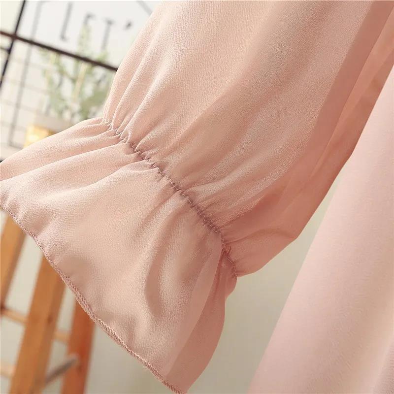 Chiffon Cardigan Women's Sun Protection Clothing Sun-Dress Mid-length Plus Size Shawl Loose Outer Thin Coat Beach