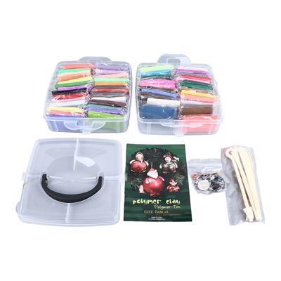 50 Colours Modelling Clay Set Soft Light Safe Easy To Mouldable Polymer Clay Set for Children Over