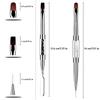 1PCS Dual-Ended Hard Thin Manicure French Builder Gel Brush Nail Art Brush Nail Gradient Brush for Nails Tool XJS08