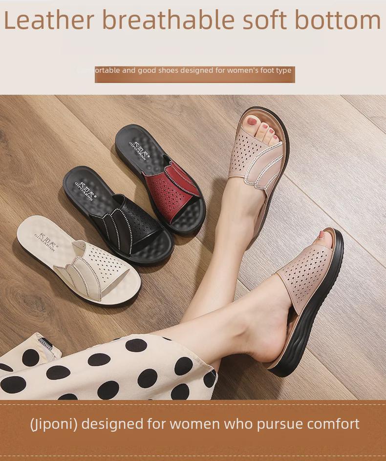 Nové letní sandály s měkkou podrážkou pro rok 2025 pro ženy středního věku