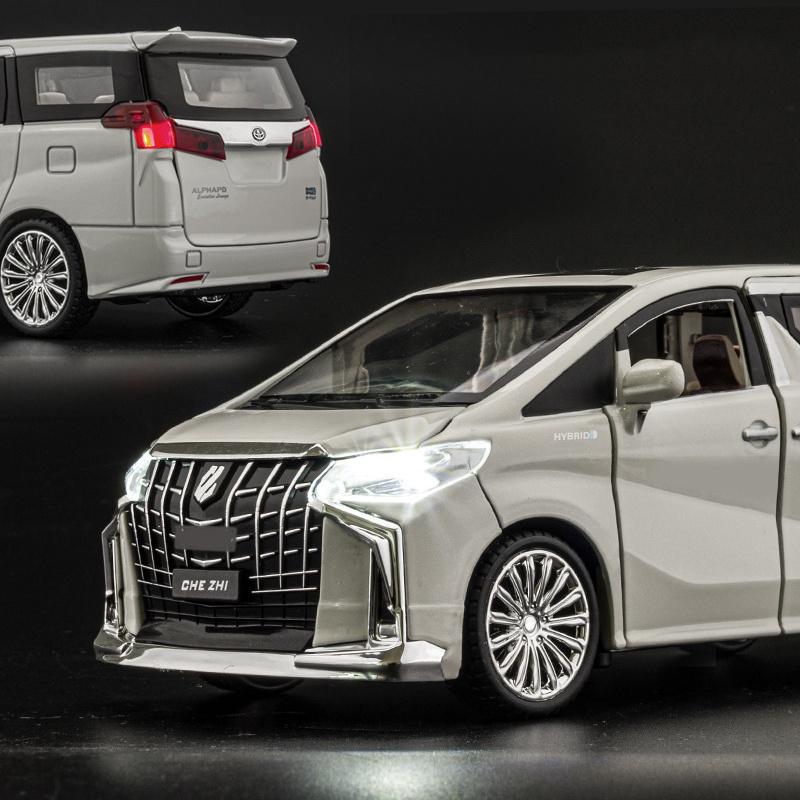 RE021:24 Key Control Version Toyota Alphard MPV Alloy Car Model Diecasts Metal Vehicles Car Model Sound and Light Childrens Toy Gift