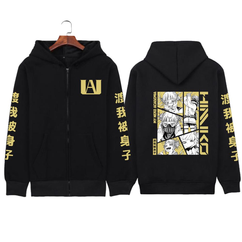 My Hero Academia Dabi Zip Up Hoodies Men Women Comfortable Hooded Tops Winter Loose Warm Thick Zipper Jacket Coat