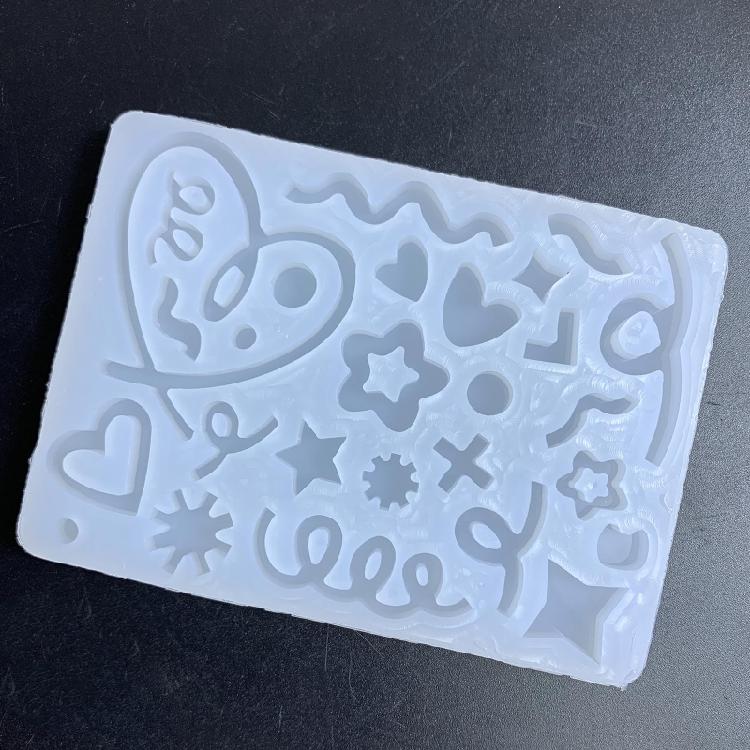 Quicksand Resin Art Mold Crystal Silicone Mold Epoxy Resin Keychain Pendant Mold
