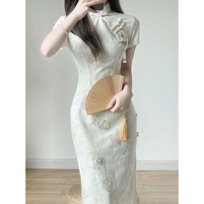 Vylepšené dámské oblečení na jaro a léto v čínském stylu Cheongsam Temperament